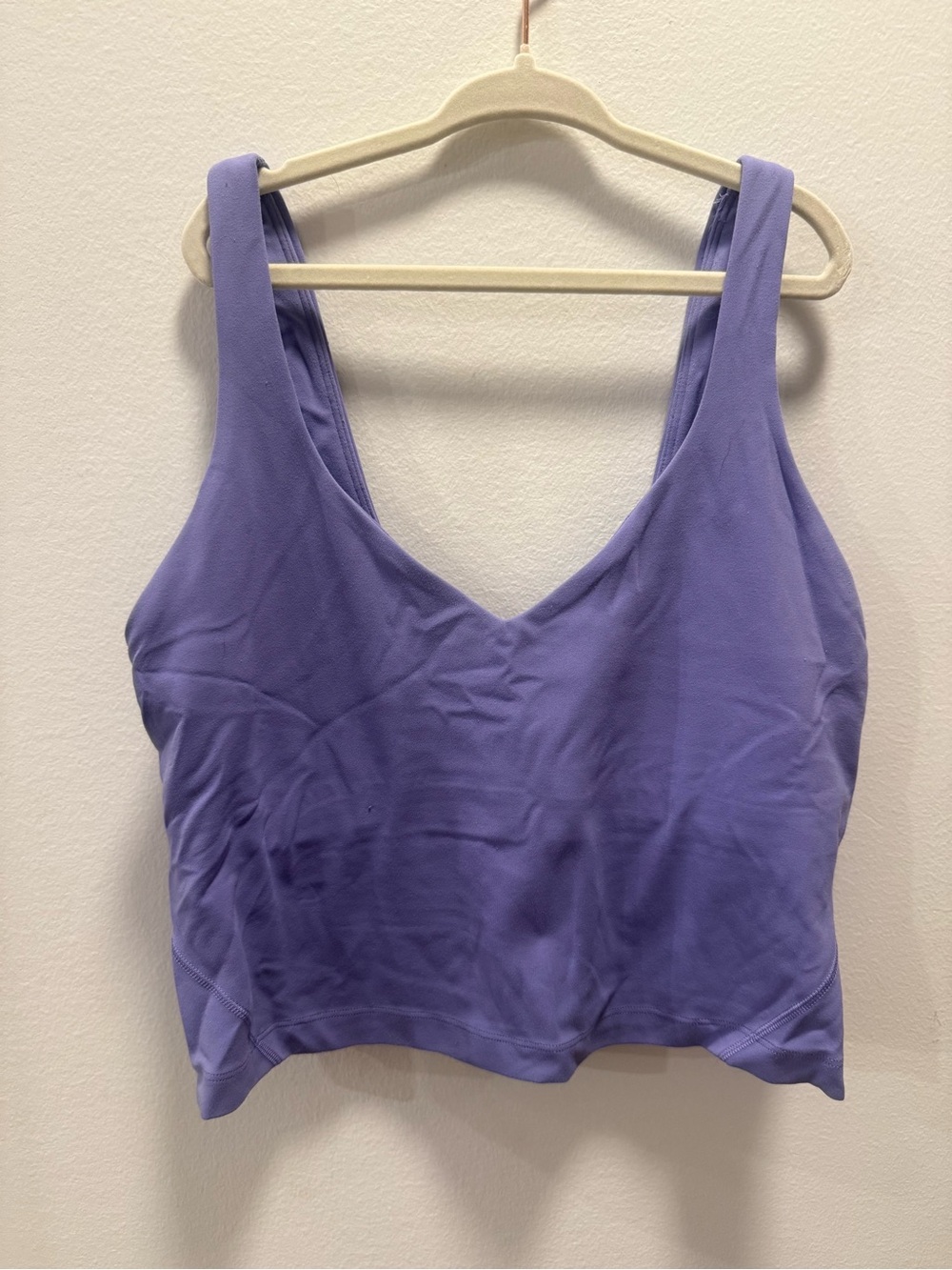 Lulu Lemon - Lavender V-Neck Crop Tank Top - size M